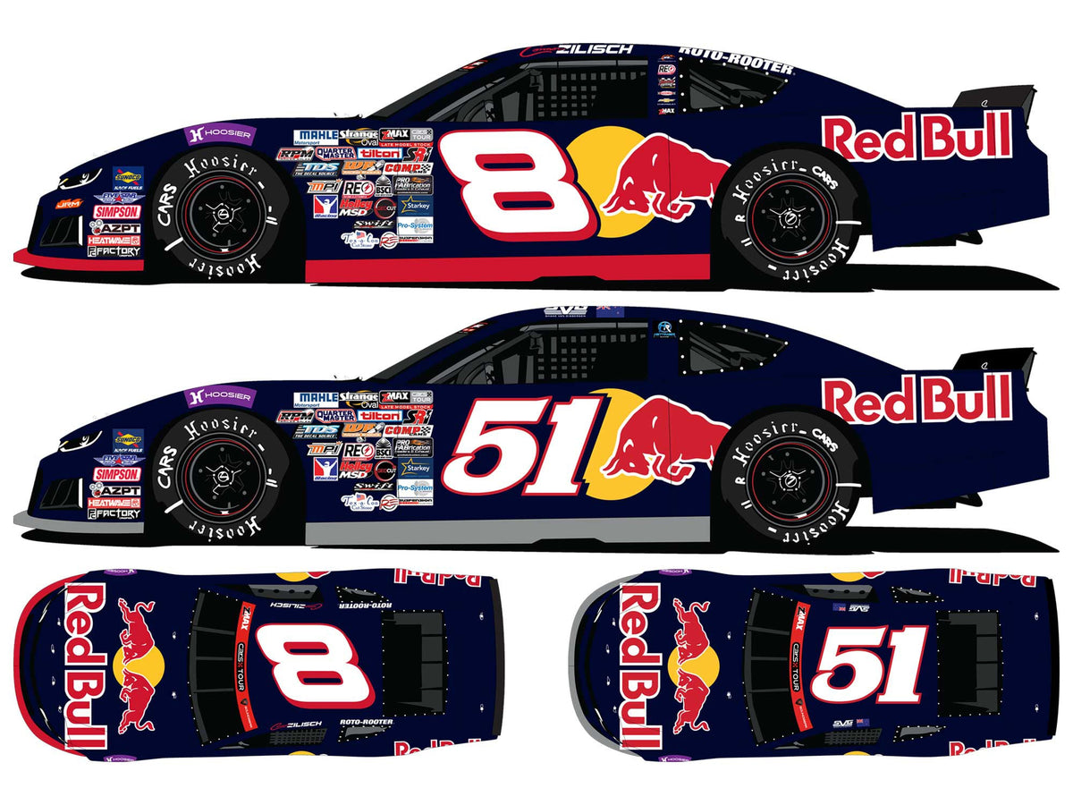 *PREORDER* 2026 Connor Zilisch #8 / Shane Van Gisbergen #51 Red Bull Chevrolet Late Model 1/64 NASCAR Diecast