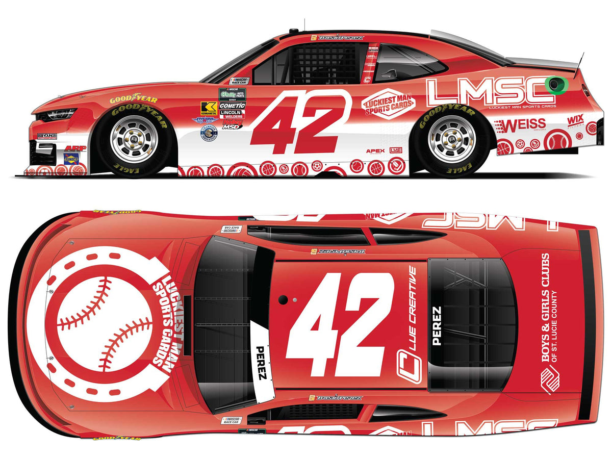 *PREORDER* 2026 Brad Perez #42 Luckiest Man Sports Cards Chevrolet 1/64 NASCAR Diecast