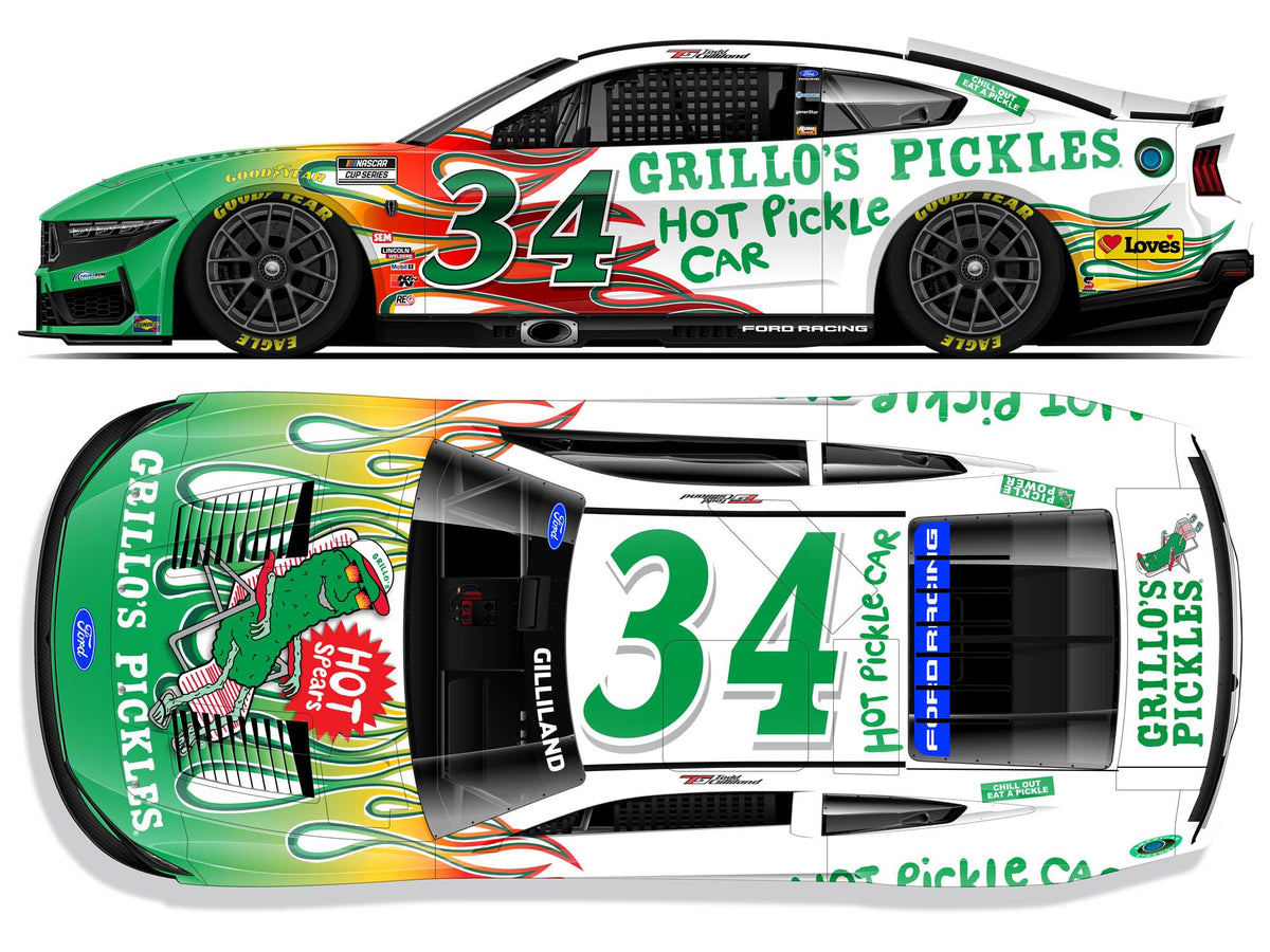 *PREORDER* 2026 Todd Gilliland #34 Grillo's Pickles Ford Mustang 1/24 ELITE NASCAR Diecast FOIL NUMBER