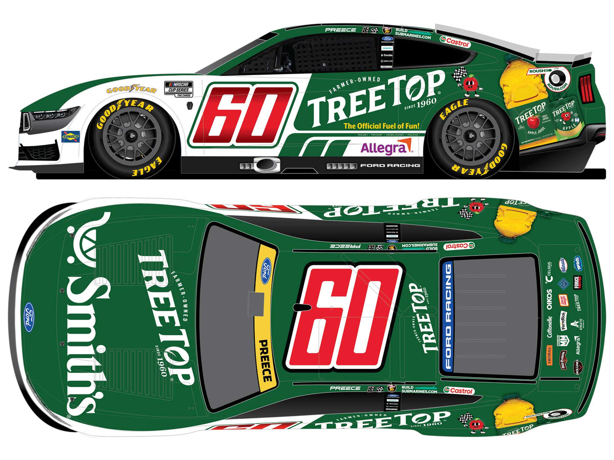 *PREORDER* 2026 Ryan Preece #60 Smith's / Tree Top Ford Mustang 1/64 NASCAR Diecast Chassis