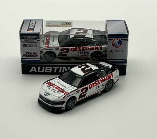 2025 Austin Cindric #2 Discount Tire Ford Mustang 1/64 NASCAR Diecast
