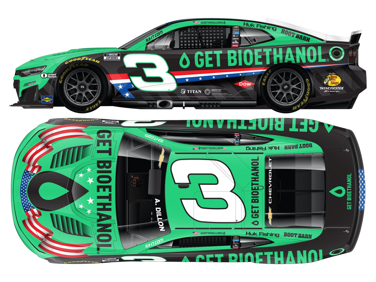 *PREORDER* 2026 Austin Dillon #3 Get Bioethanol Chevrolet 1/64 NASCAR Diecast Chassis