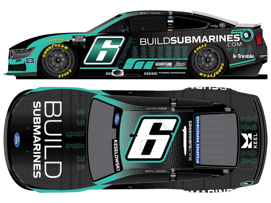 *PREORDER* 2026 Brad Keselowski #6 Build Submarines Tribute to Veterans Ford Mustang 1/64 NASCAR Diecast FOIL NUMBER