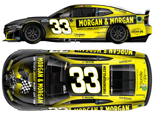 *PREORDER* 2026 Austin Hill #33 Morgan & Morgan Chevrolet 1/24 Standard Finish NASCAR Diecast