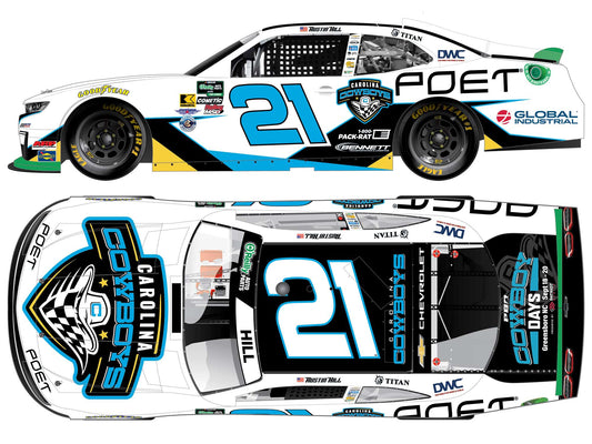 *PREORDER* 2026 Austin Hill #21 Carolina Cowboys Chevrolet 1/24 Standard Finish NASCAR Diecast