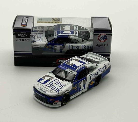 2025 Carson Kvapil #1 First Bank of Alabama Chevrolet 1/64 NASCAR Diecast