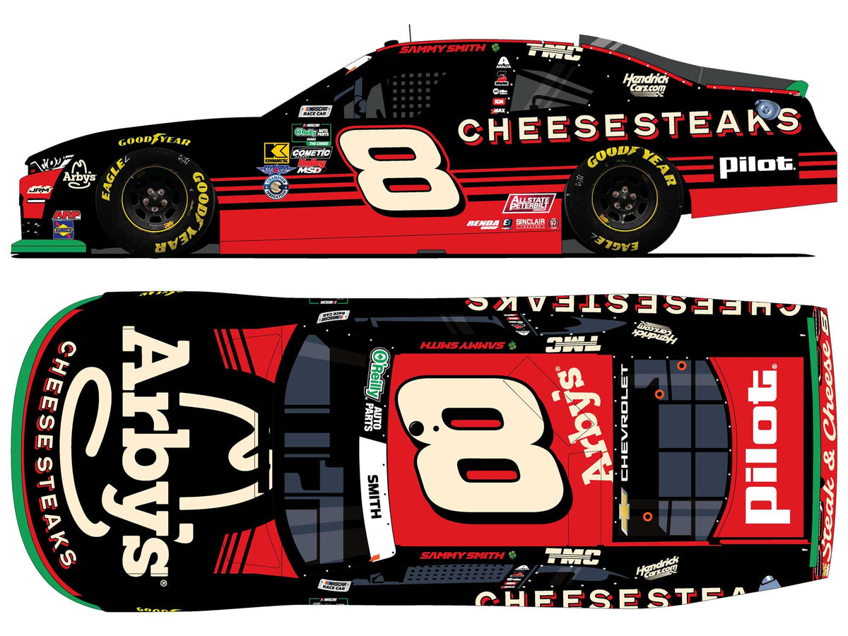 *PREORDER* 2026 Sammy Smith #8 Arby's Cheesesteak Chevrolet 1/24 Color Chrome NASCAR Diecast